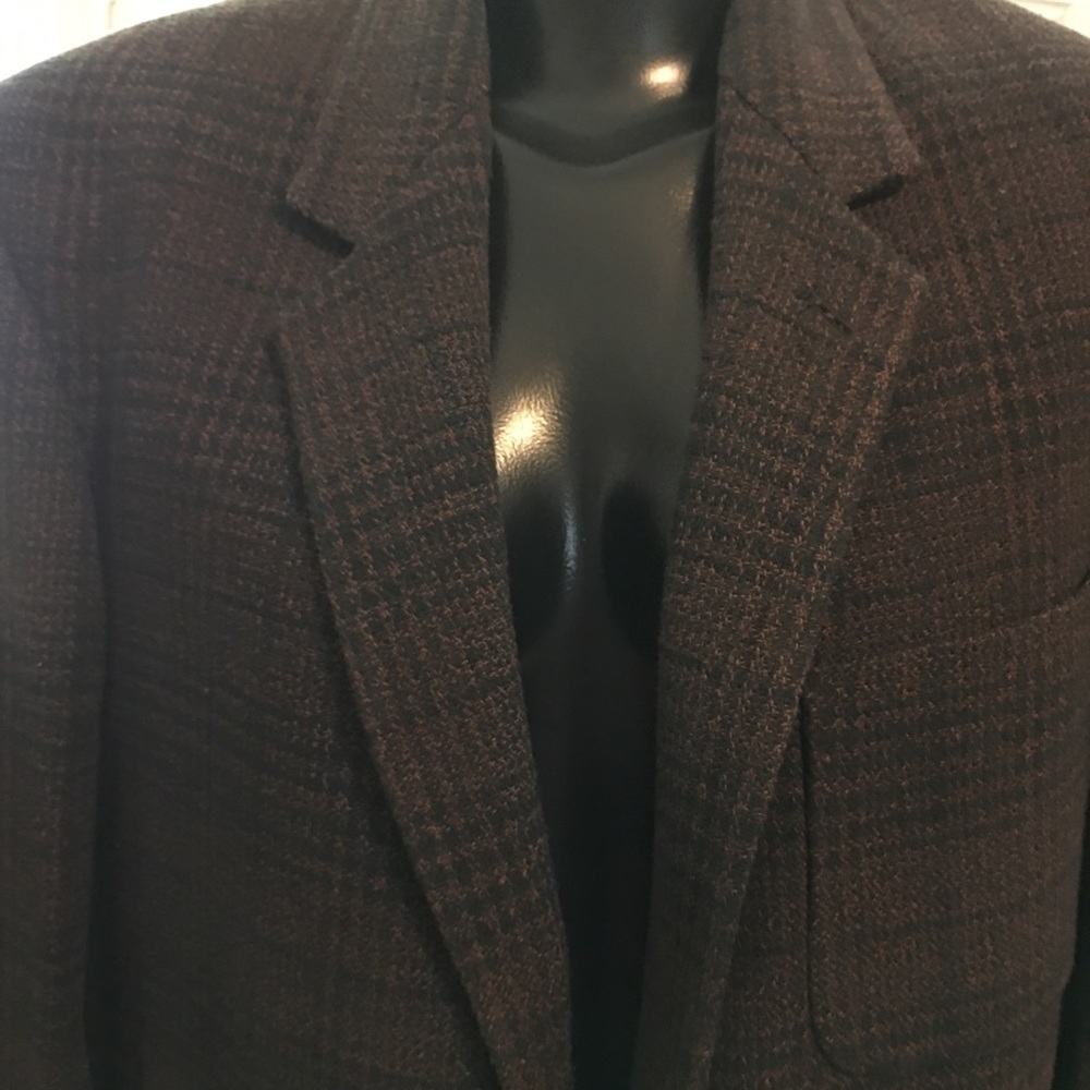 Claiborne men’s 42 100% cotton blazer - brown and black pattern.
